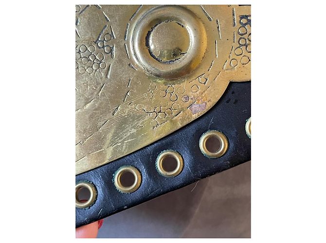 Cinturón Dior Champion de cuero marrón con hebilla dorada Castaño Gold hardware - vista 5