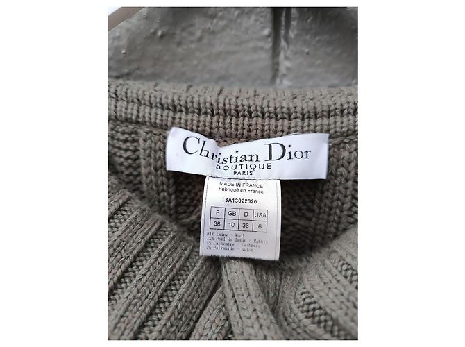 Strickjacke Christian Dior & John Galliano F/W 2003 Khaki - Ansicht 12