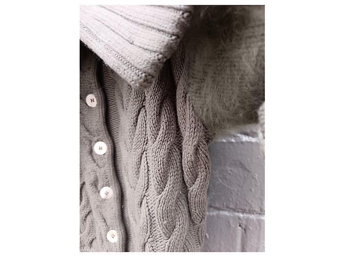 Strickjacke Christian Dior & John Galliano F/W 2003 Khaki - Ansicht 14