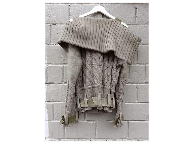 Strickjacke Christian Dior & John Galliano F/W 2003 Khaki - Ansicht 15