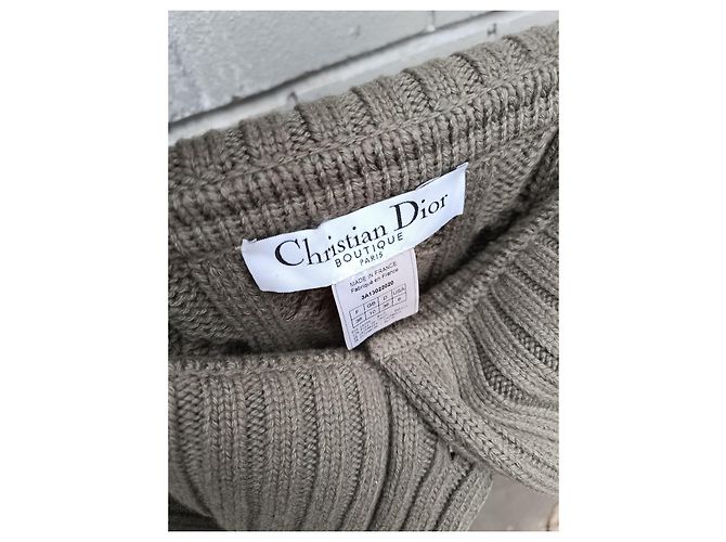 Strickjacke Christian Dior & John Galliano F/W 2003 Khaki - Ansicht 16