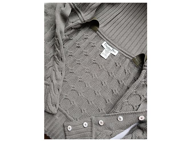 Strickjacke Christian Dior & John Galliano F/W 2003 Khaki - Ansicht 17