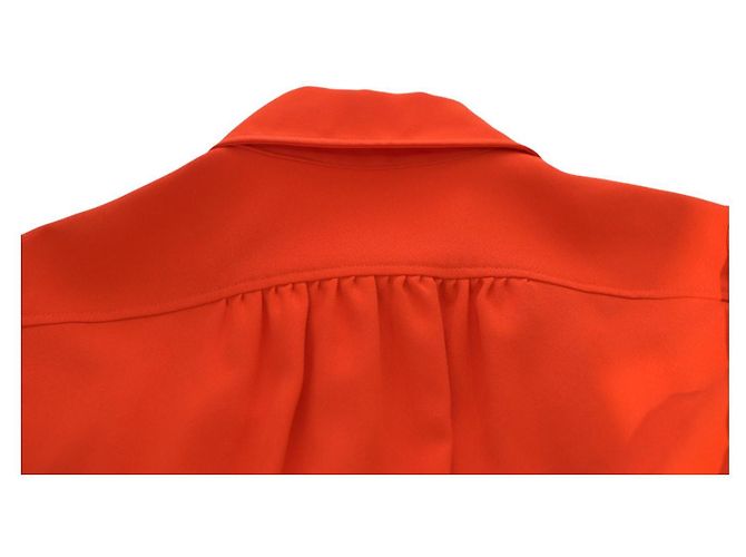 Altuzarra Abito rosso a maniche lunghe con colletto e stile avvolgente - vista 11