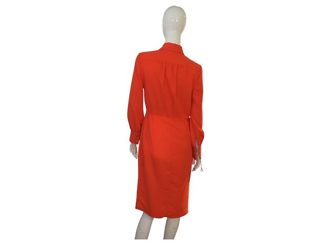 Altuzarra Abito rosso a maniche lunghe con colletto e stile avvolgente - vista 2