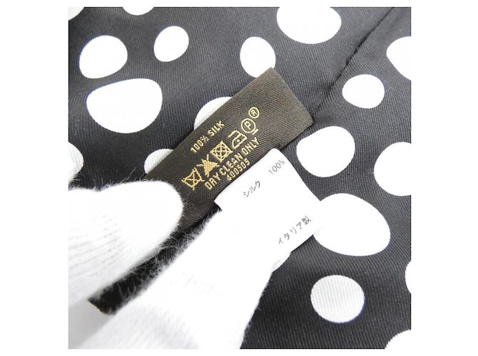 Louis Vuitton Yayoi Kusama Snood Punto Infinito Nero Bianco - vista 7