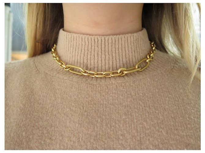 Dodo Pomellato COLLANA POMELLATO CON GRANDI MAGLIE E ORO GIALLO 18K 106G D'oro - vista 10
