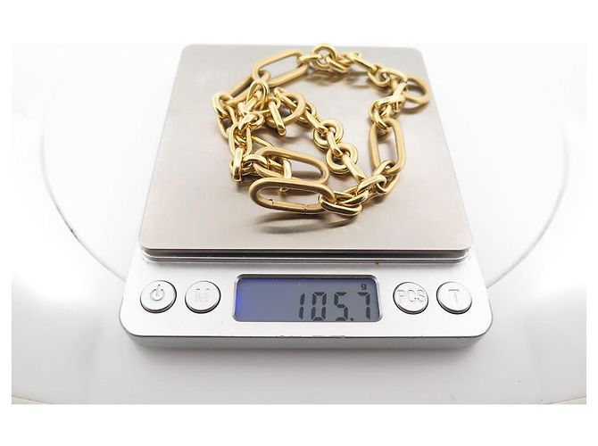 Dodo Pomellato COLLANA POMELLATO CON GRANDI MAGLIE E ORO GIALLO 18K 106G D'oro - vista 7