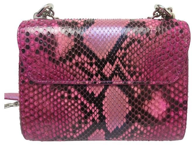 LOUIS VUITTON TWIST PM ROSA PYTHONLEDER HANDTASCHE Pink - Ansicht 2
