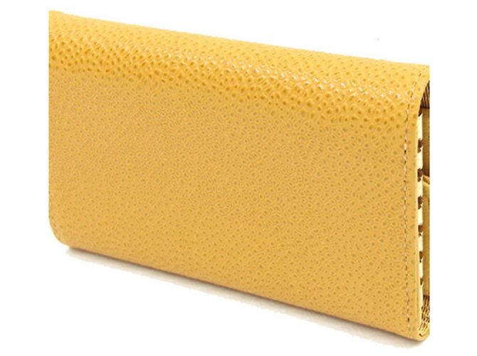 Chanel Yellow Caviar Leather 6-Ring Key Case - view 2
