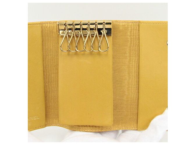 Chanel Yellow Caviar Leather 6-Ring Key Case - view 3