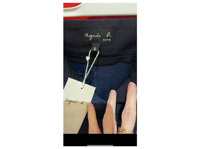 Falda culotte Agnès b. azul marino lana - vista 3