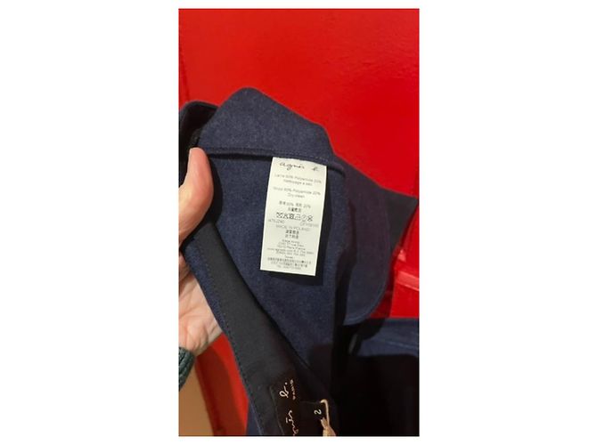 Falda culotte Agnès b. azul marino lana - vista 4
