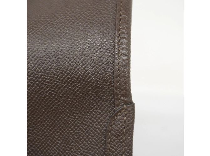 Hermès Borsa Clutch Hermes Jige PM Courchevel Ebano Damier ebene - vista 8