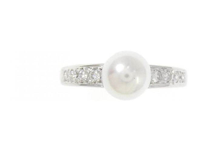 Anello in perle Akoya Mikimoto - vista 2