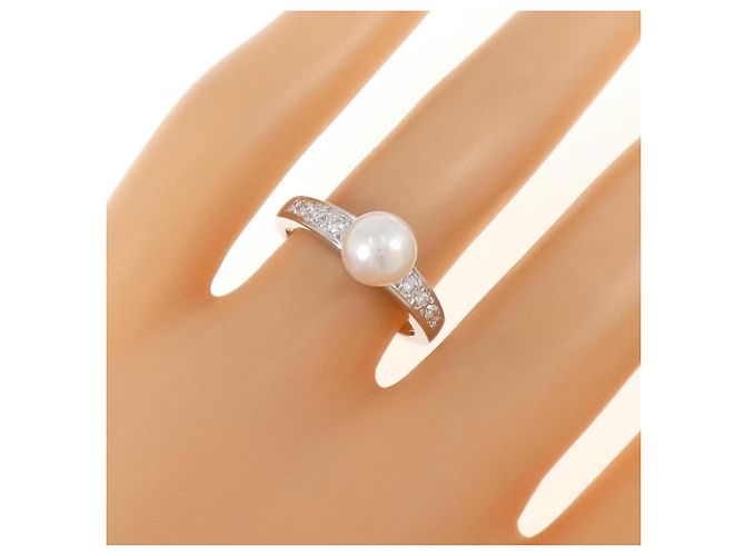 Anello in perle Akoya Mikimoto - vista 5