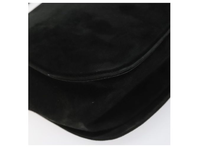 Borsa a Spalla Gancini in Camoscio Nero e Oro Auth 110487 di Salvatore Ferragamo D'oro - vista 16