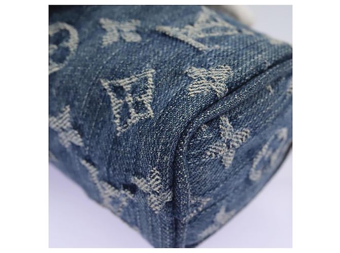 LOUIS VUITTON Monogram Denim Trousse Speedy Pouch Blue M95082 LV Auth 94097 - view 14