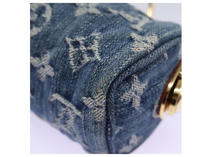 LOUIS VUITTON Monogram Denim Trousse Speedy Pouch Blue M95082 LV Auth 94097 - view 16