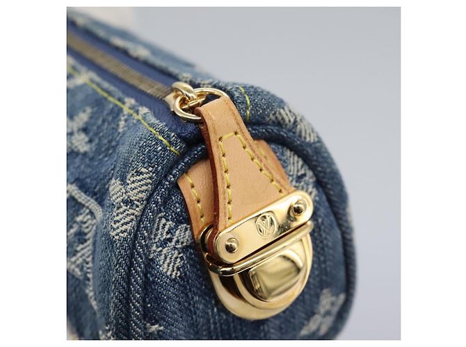 LOUIS VUITTON Monogram Denim Trousse Speedy Pouch Blue M95082 LV Auth 94097 - view 17