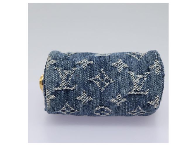 LOUIS VUITTON Monogram Denim Trousse Speedy Pouch Blue M95082 LV Auth 94097 - view 6