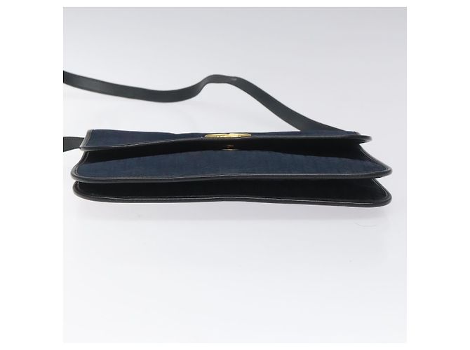 Borsa a spalla in tela Trotter Christian Dior blu navy Auth bs22436 - vista 10