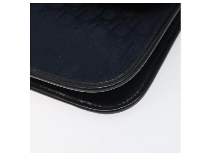 Borsa a spalla in tela Trotter Christian Dior blu navy Auth bs22436 - vista 11