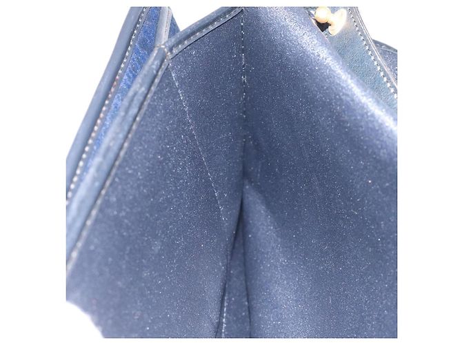 Borsa a spalla in tela Trotter Christian Dior blu navy Auth bs22436 - vista 21