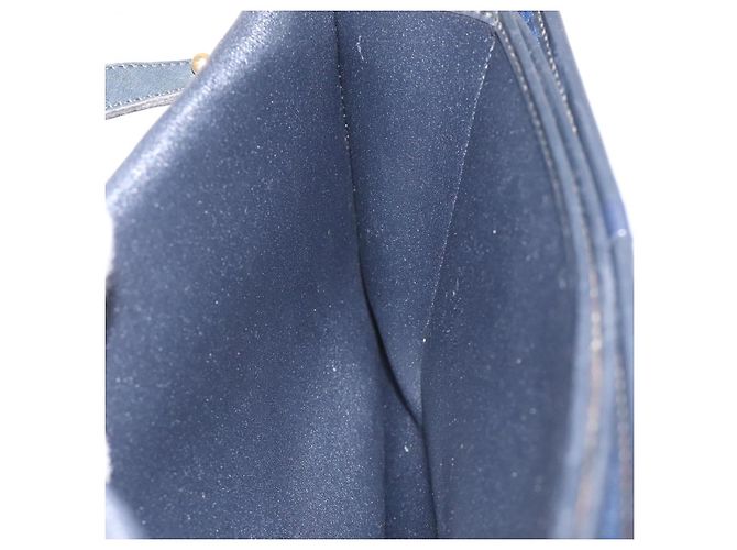 Borsa a spalla in tela Trotter Christian Dior blu navy Auth bs22436 - vista 22