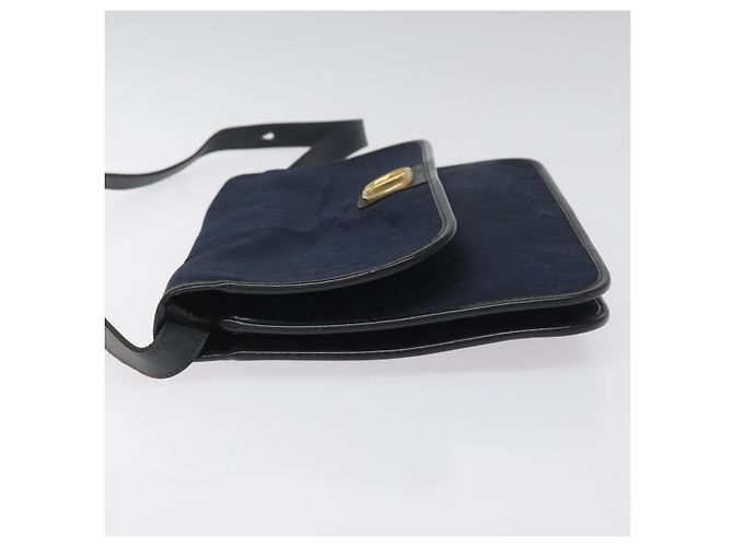 Borsa a spalla in tela Trotter Christian Dior blu navy Auth bs22436 - vista 5