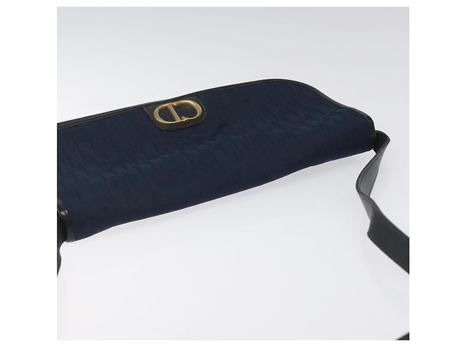 Borsa a spalla in tela Trotter Christian Dior blu navy Auth bs22436 - vista 6