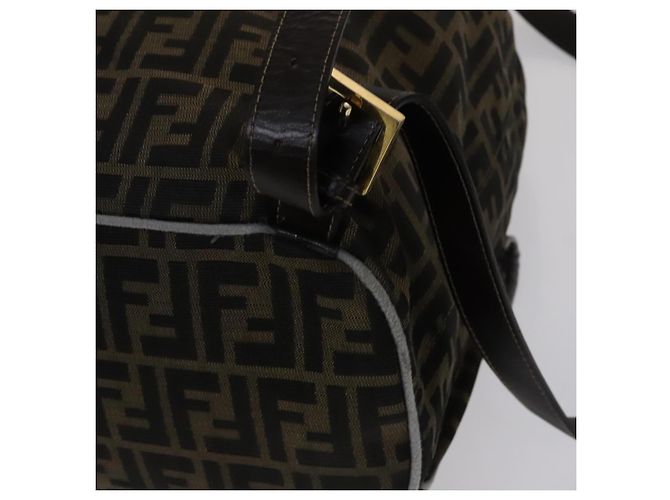 FENDI Zucca Canvas Rucksack braun schwarz gold Auth 111351 Golden - Ansicht 18