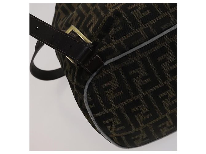 FENDI Zucca Canvas Rucksack braun schwarz gold Auth 111351 Golden - Ansicht 19