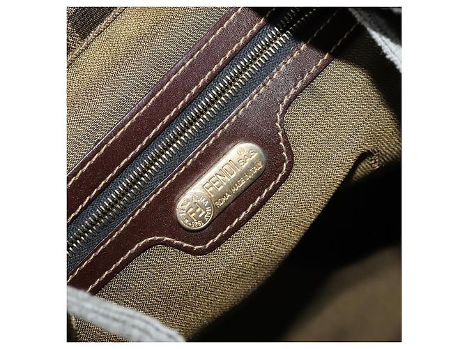 FENDI Zucca Canvas Rucksack braun schwarz gold Auth 111351 Golden - Ansicht 21
