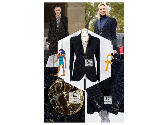 Chanel Neue atemberaubende schwarze Tweedjacke - Ansicht 6