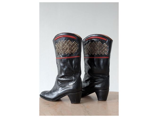 Autre Marque François Villon - Stivali Cowboy Vintage François Villon - vista 4