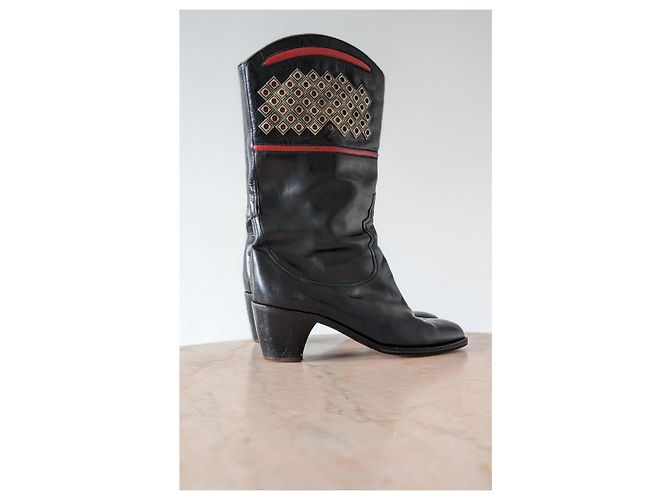 Autre Marque François Villon - Stivali Cowboy Vintage François Villon - vista 5