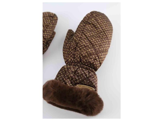 Louis Vuitton Luvas de pele marrom - vista 2