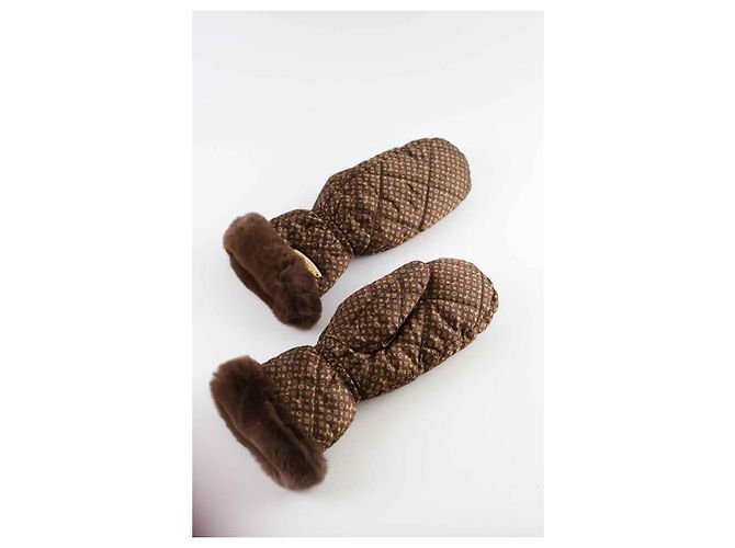 Louis Vuitton Luvas de pele marrom - vista 5