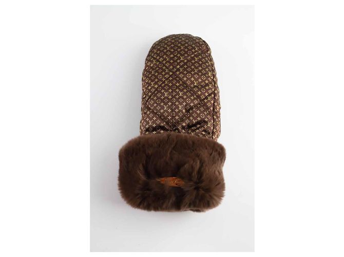 Louis Vuitton Luvas de pele marrom - vista 6