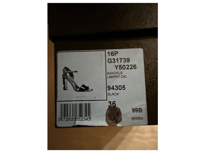 Cambon Chanel Sandali con tacco LAMPÂT CAL Nero - vista 10
