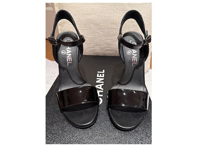 Cambon Chanel Sandali con tacco LAMPÂT CAL Nero - vista 4