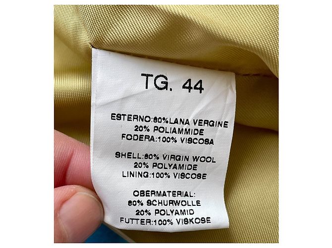 Autre Marque Abrigo largo de lana Vivaldi con cinturón verde anís Amarillo Verde claro - vista 6