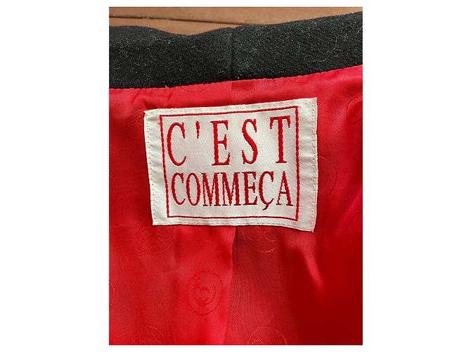 Autre Marque Abrigo de lana negro de doble botonadura C'est Comme Ça CCC - vista 4