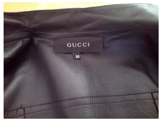 Gucci Nappa Lederjacke Schwarz - Ansicht 2