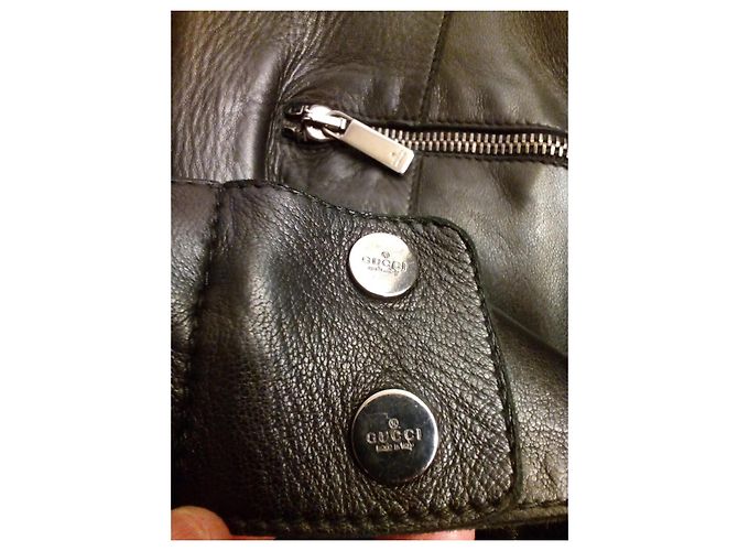 Gucci Nappa Lederjacke Schwarz - Ansicht 5