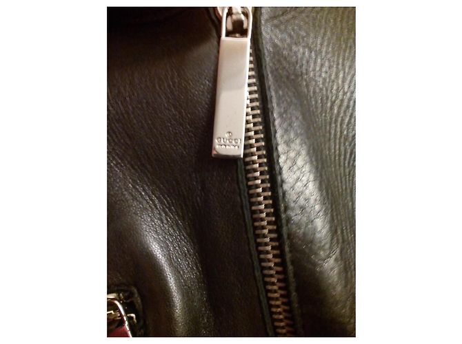 Gucci Nappa Lederjacke Schwarz - Ansicht 9