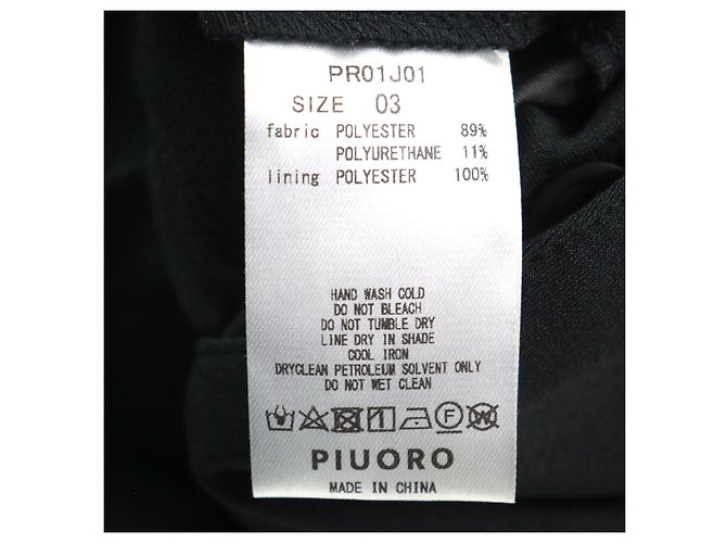 Autre Marque Giacca nera su misura da uomo PIUORO PR01J01 Nero - vista 10