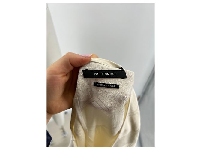 ISABEL MARANT Tops T.FR 38 Viscosa Blanco - vista 6
