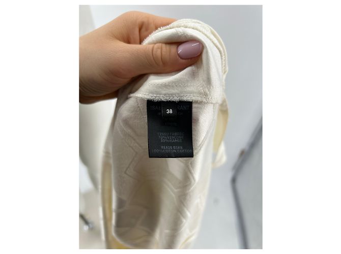 ISABEL MARANT Tops T.FR 38 Viscosa Blanco - vista 7