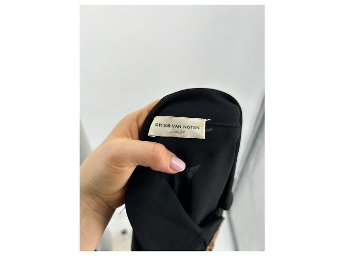 Vestido DRIES VAN NOTEN T.FR 34 Viscosa Negro - vista 5
